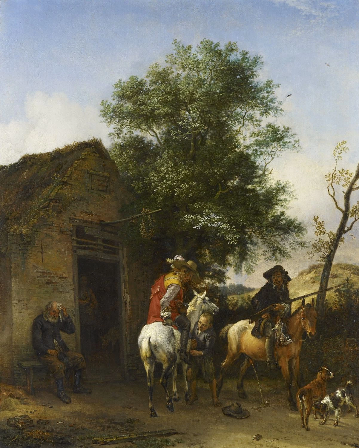 Due sportivi fuori da una locanda - Royal Collection of the United Kingdom